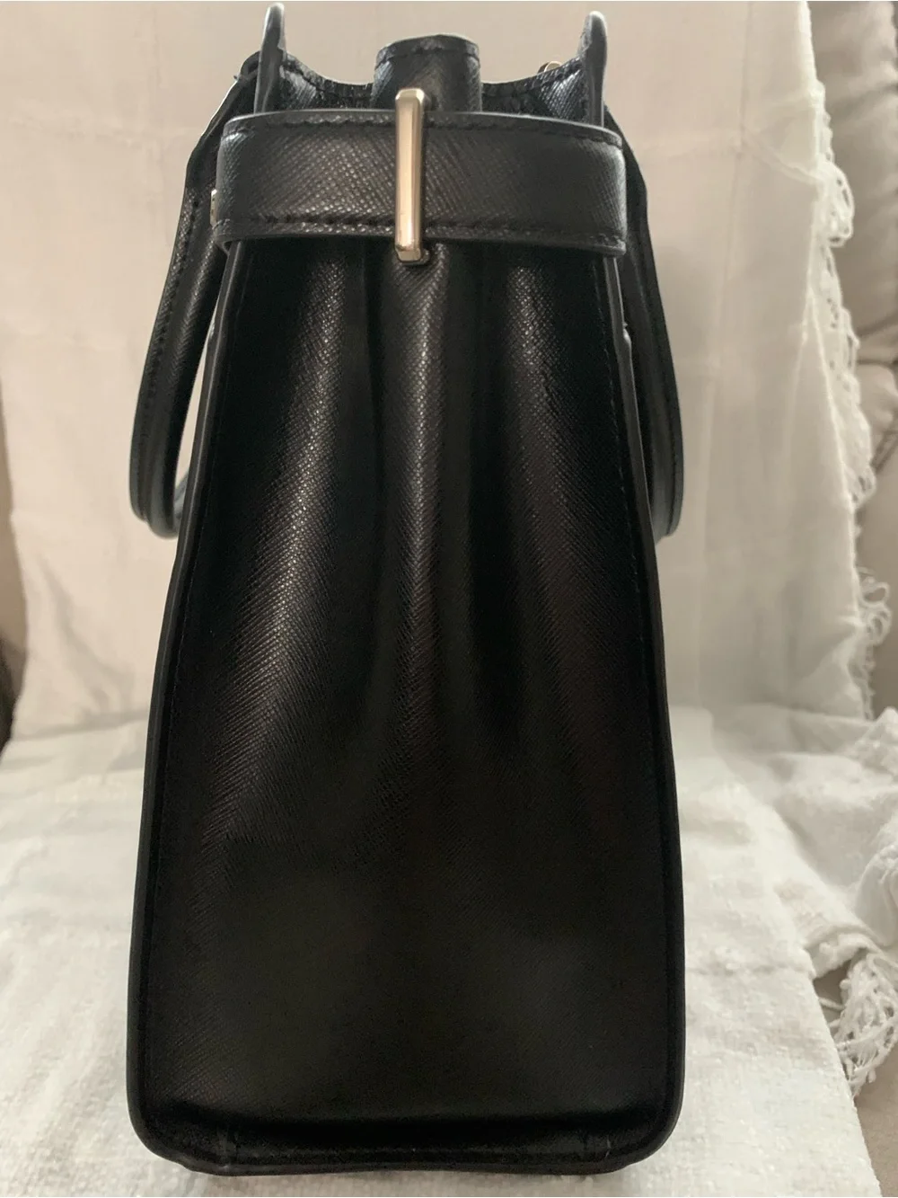 kate spade Black Saffiano Leather Top-Handle Satchel